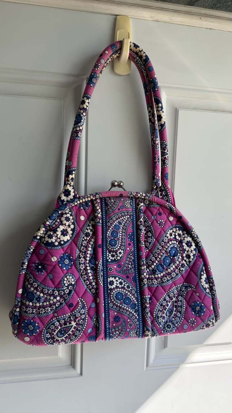 Vera Bradley Eloise Boysenberry Quilted Purse Shoulder Bag
